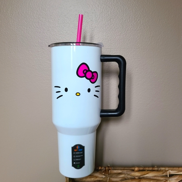 Hello Kitty white stainless steel insulated tumbler 40 oz - Picture 1 of 7